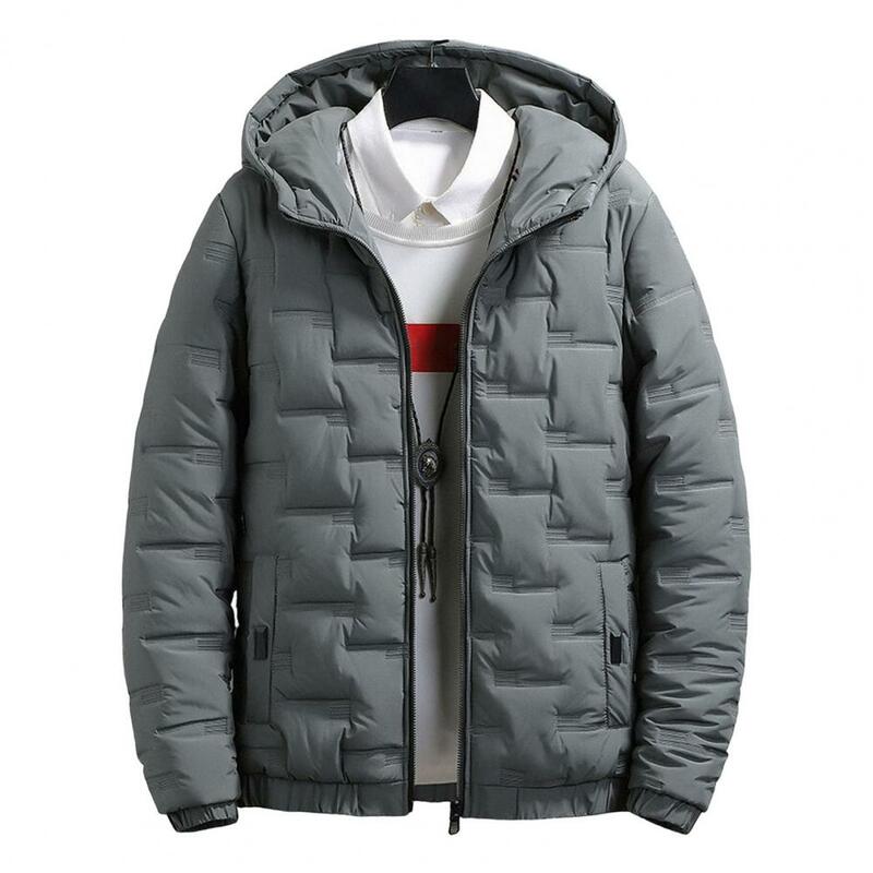 Sudadera con capucha Popular para hombre, chaqueta acogedora con capucha, abrigo grueso a prueba de frío con cremallera