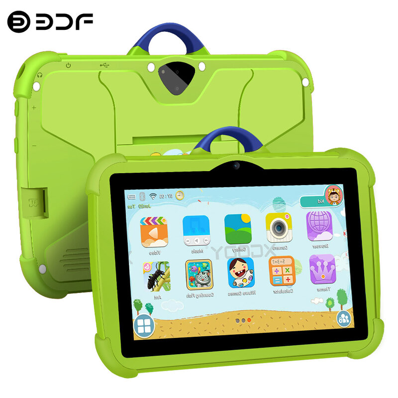 Tableta educativa de 7 pulgadas para niños, dispositivo con WiFi 5G para estudiar, regalo de cumpleaños, 4GB de RAM, 64GB de ROM, Quad Core, 4000mAh