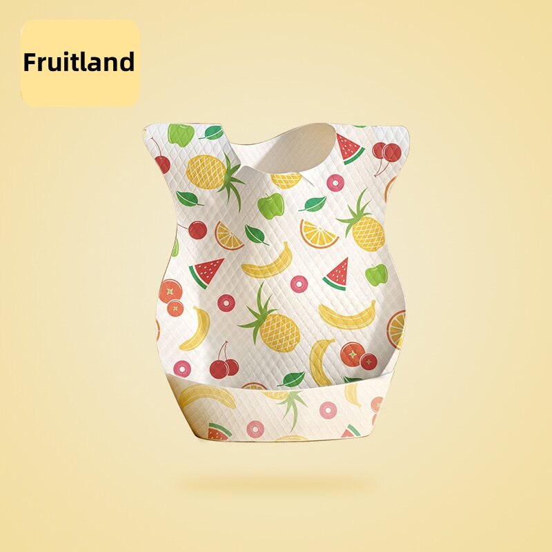 30pcs/Set Fruit Printed Drooling Bibs Disposable Bibs For Baby Boys Girls Nonwoven Drooling Towel Outdoor Baby Burp Cloths