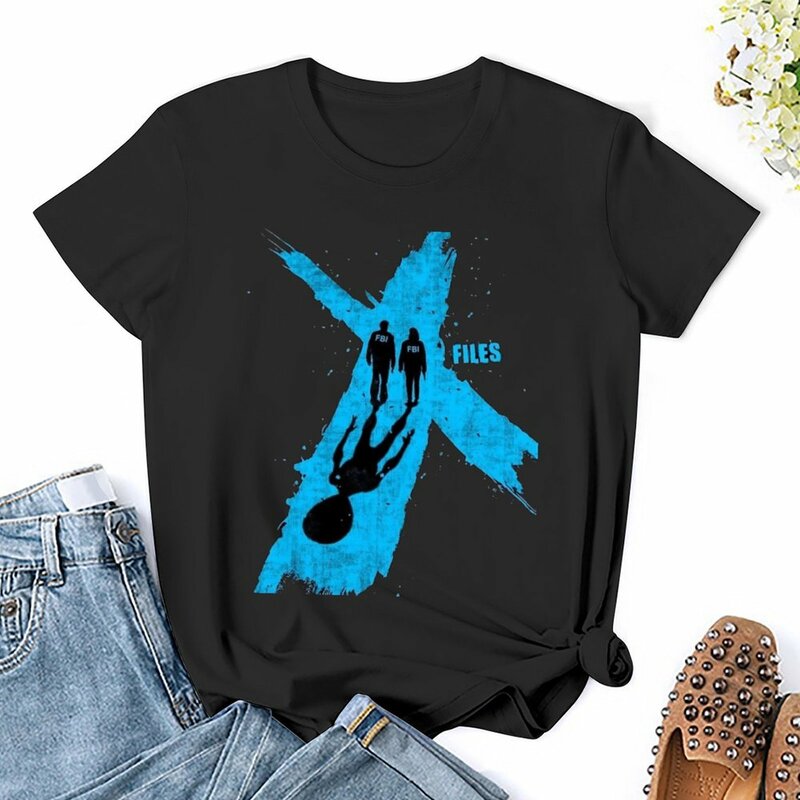 The X-Files T-Shirt Woman T-shirts Women's clothing Women's tee shirt t-shirt dress for Women long