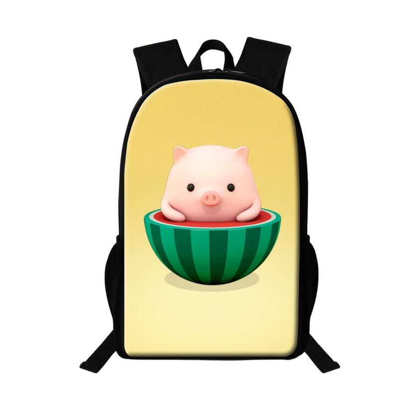 Mochila ligera para estudiante de primaria con estampado de zorro para niños, mochilas escolares de dibujos animados, Animal, búho, oso, cerdo, bolsa multifunción