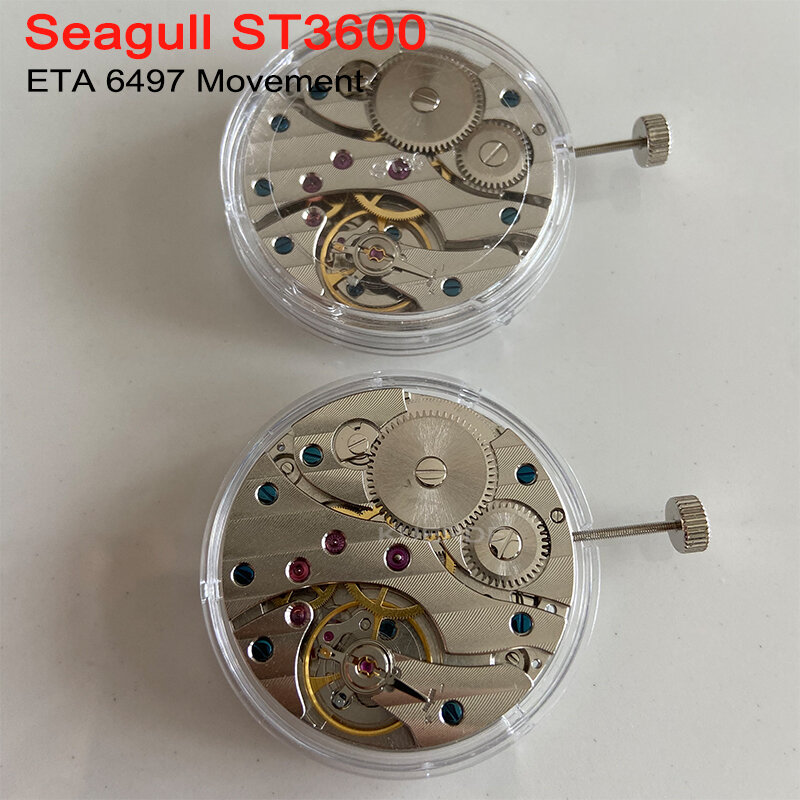 Seagull 기계식 핸드 와인딩 6497 시계 무브먼트, 시간당 비트 21600, ST3600/ETA 6497