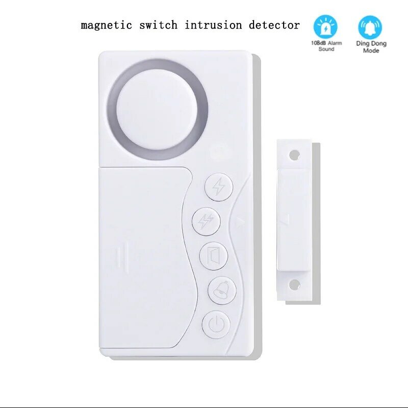 Abertura da porta Sensor sem fio, alarme anti-roubo, detector de intrusão, interruptor magnético, janela interior, simples, abertura