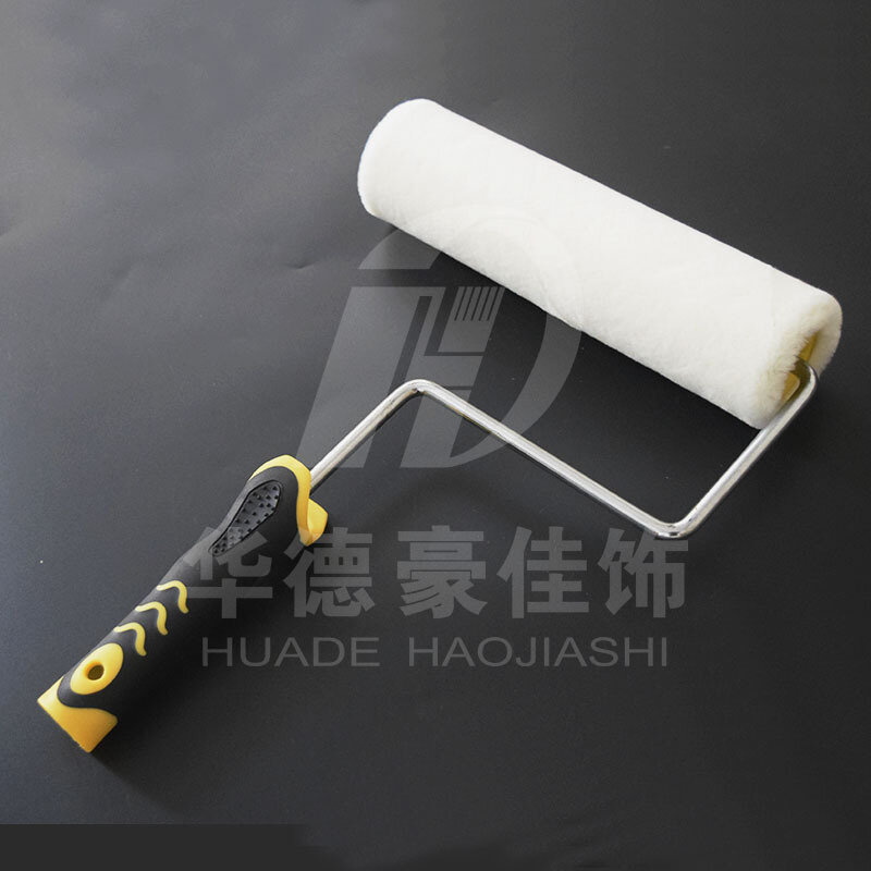 9-calowa prawdziwa wełna szczotka rolkowa czysta wełna farba lateksowa z krótkimi włosami 23cm szczotkowanie ścian Huade Haojia narzędzie dekoracyjne