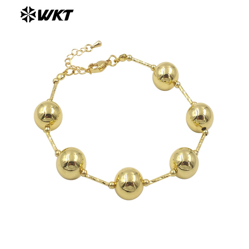 WT-JF350 WKT 2024 Luxury Yellow Brass Chain Pretty bracciale Round Bead Women Gift Jewelry New Accessory Wedding