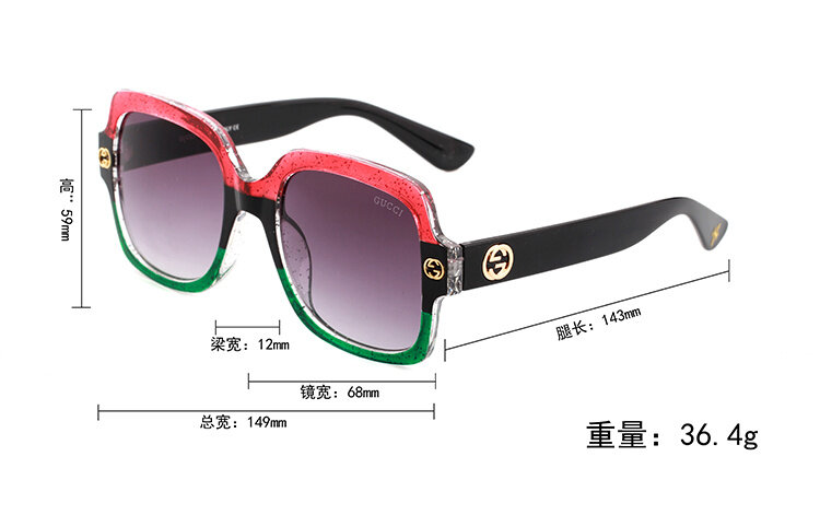 2024 Fashion Sunglasses Men Sun Glasses Women Metal Frame Black Lens Eyewear Driving Goggles UV400 B35