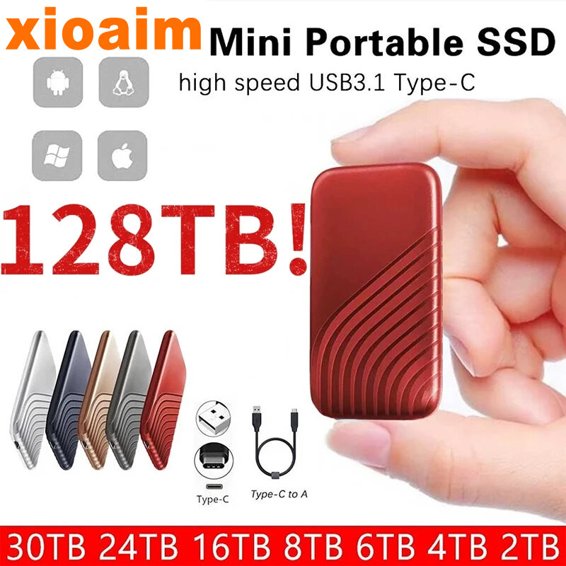 สำหรับ Xiaomi ฮาร์ดดิสก์ SSD 2TB SSD 2.5นิ้วฮาร์ดดิสก์แบบพกพาอุปกรณ์อิเล็กทรอนิกส์สำหรับโน้ตบุ๊คโทรศัพท์มือถือ