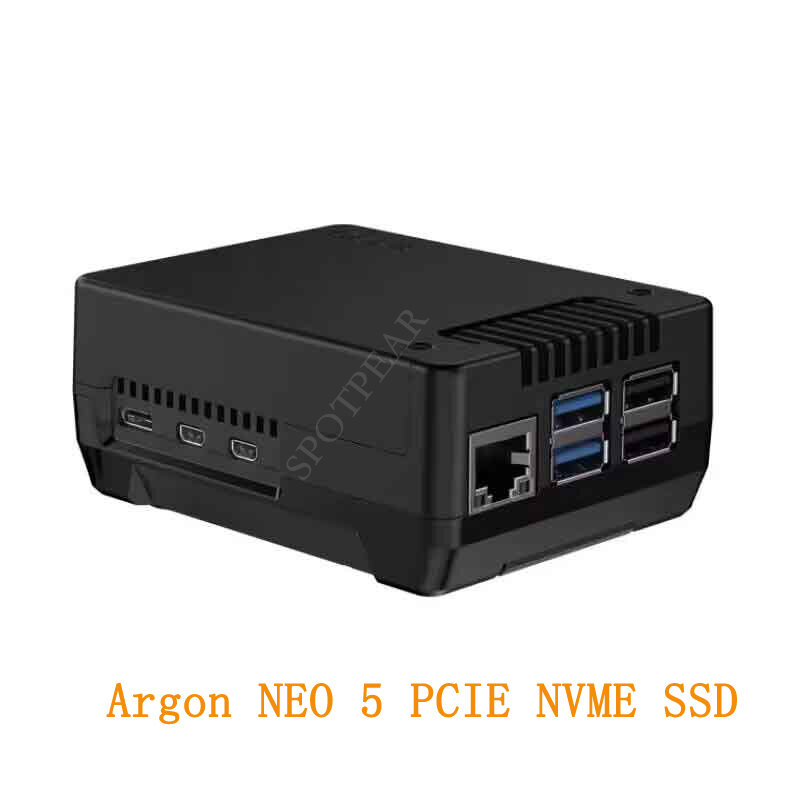 Funda para Raspberry Pi 5 Argon NEO 5 M.2 NVME PCIE Pi5, compatible con 2230, 2242, 2260, 2280