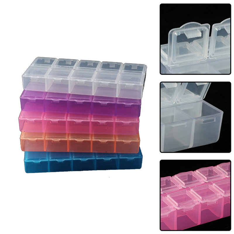 10 Grids Compartments Plastic Transparent Organizer Jewel Bead Case Tool Box Screw Holder Case Organizer Container