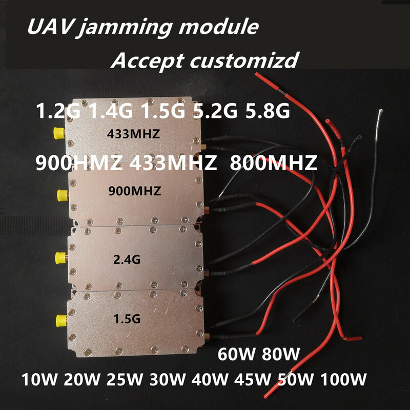 Módulo de contrapeso para Dron, amplificador único RF, 10W, 433M, 20W, 900M, 25W, 30W, 1,2G, 1,4G, 1,5G, 5,2G, 5,8G