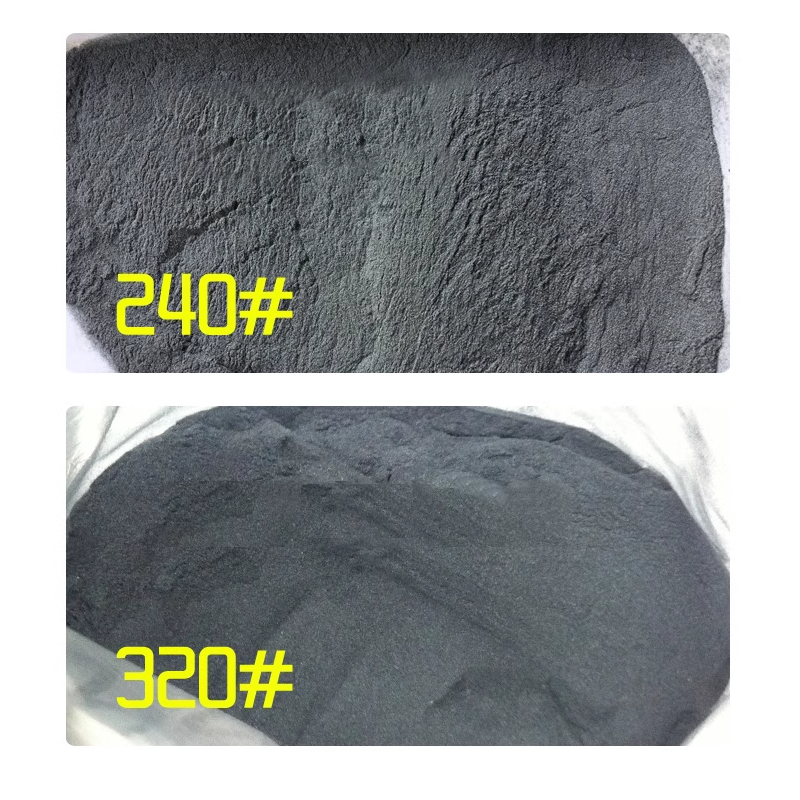 Máquina de chorro de arena abrasiva de carborundo negro, material de arena, 500g