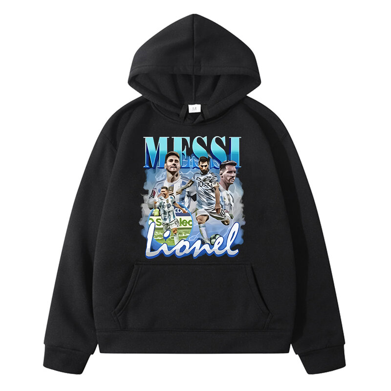 Fußball Messi Avatar gedruckt Anime Hoodie Fleece Sweatshirt Jacke y2k Sudadera Pullover Kinder Hoodies Geschenk Jungen Mädchen Kleidung