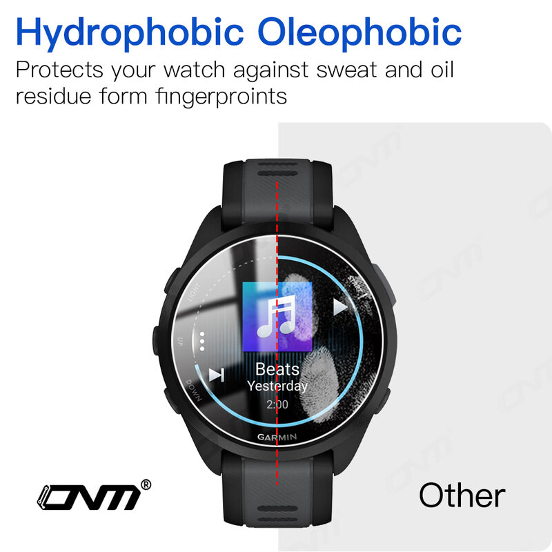 9H kaca Tempered Premium untuk Garmin Forerunner 165 jam tangan pintar musik pelindung layar HD jernih untuk Garmin 165 lapisan pelindung