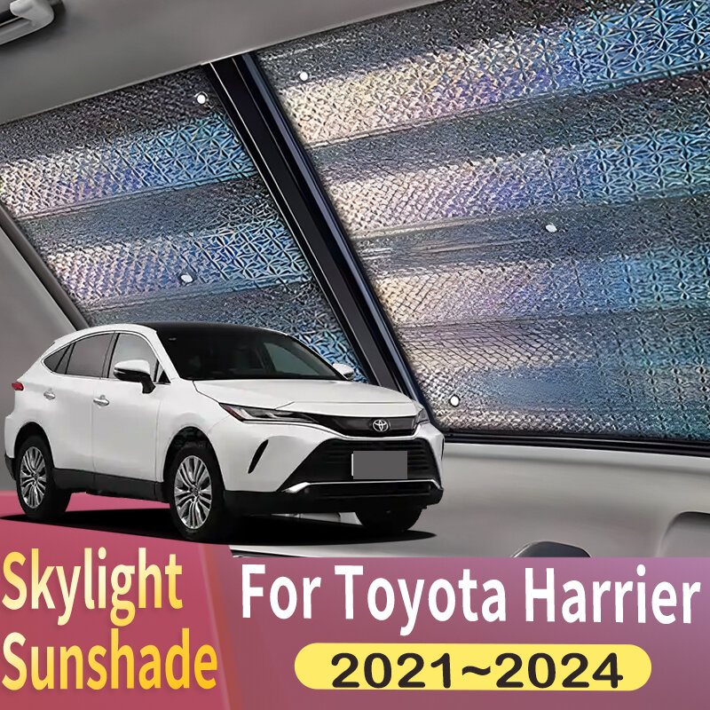 Sunroof Sunshade cocok untuk Toyota Harrier Venza XU80 2021 ~ 2024 2022 mobil panorama atap 2X pelindung panas jendela pelindung matahari Anti-UV