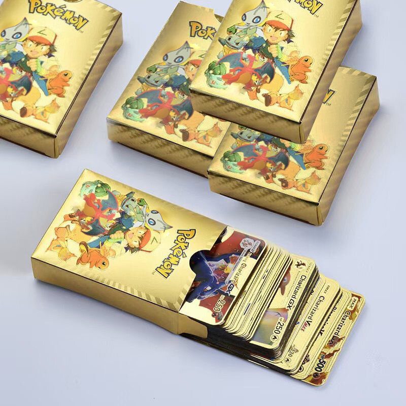 11-110 sztuk Pokemon angielski niemiecki hiszpański francuski karty do gry Charizard Vmax Gx rzadki Pikachu trener bojowy kolekcja kart zabawki