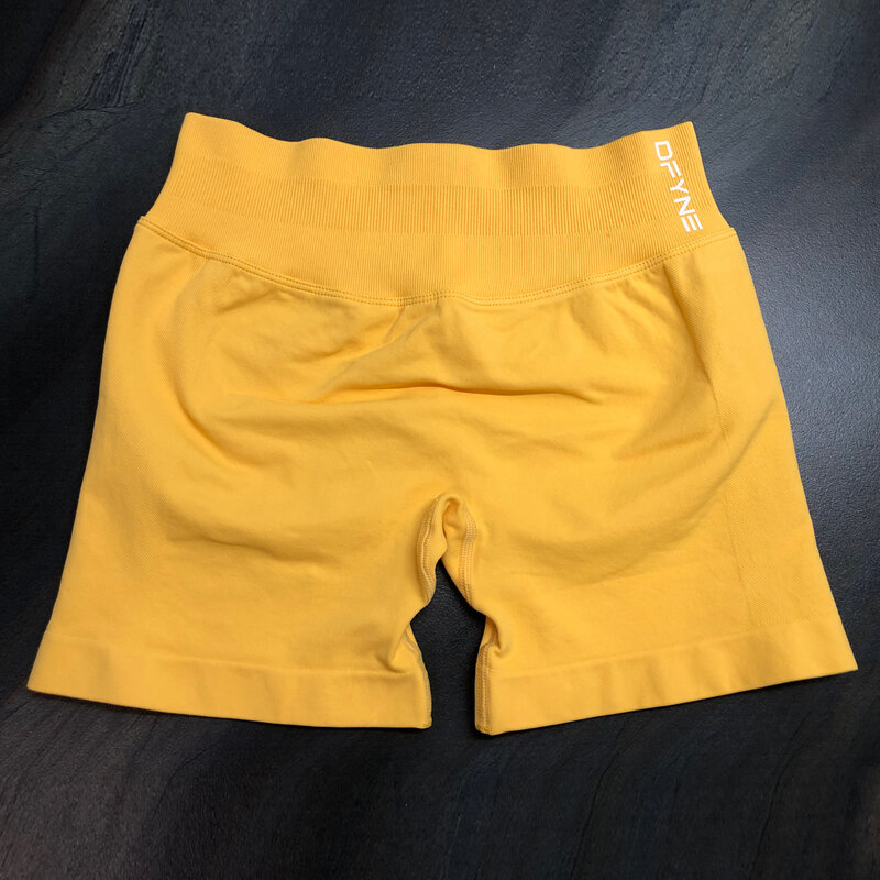 Dfyne-pantalones cortos de impacto para mujer, Shorts de Yoga sin costuras de cintura baja de 4,5 pulgadas, elásticos, para gimnasio