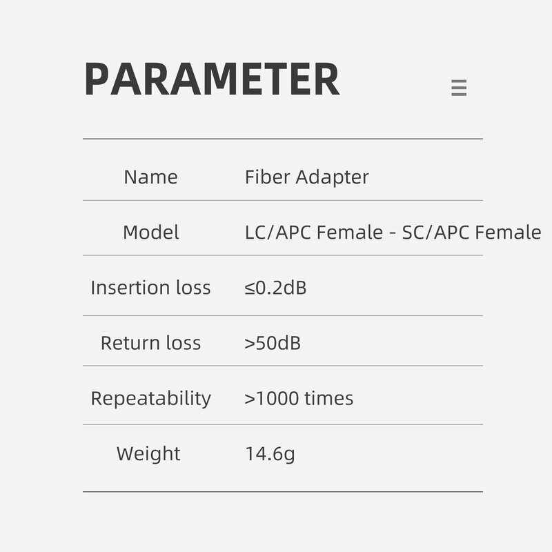 Adaptor Fiber LC/APC Female Ke SC/APC Female SM Coupler Flange untuk Interkoneksi Dua Konektor Fiber Sama
