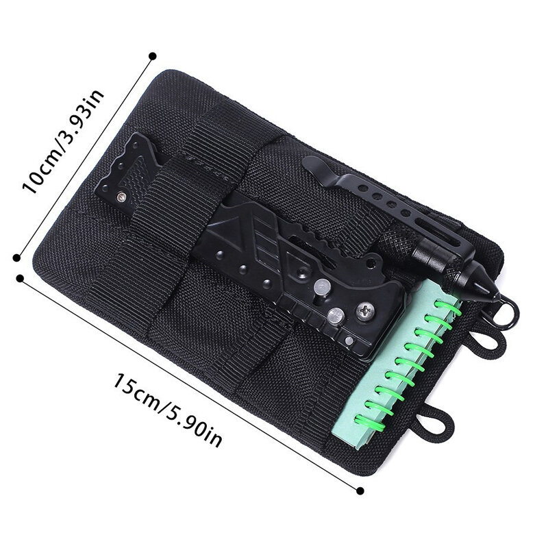 Tactical Keychain Pouch - Military Mini Size Belt Gear EDC Pocket Organizer  Wallet Earphone Pack