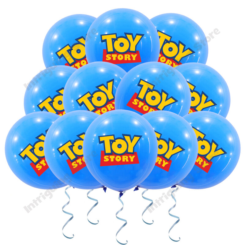 Globos de Toy Story de Disney para niños y niñas, suministros de fiesta de cumpleaños, Woody, Buzz Lightyear, decoraciones para Baby Shower, 10/20 piezas, 12"