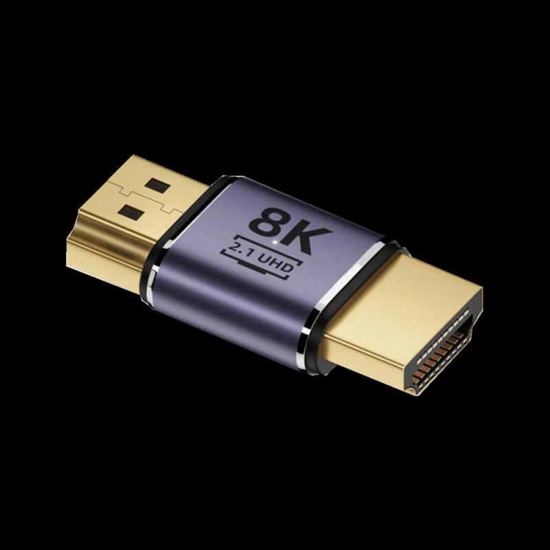 Kompatybilny z HDMI Adapter z gniazda męskiego na żeńskie wielofunkcyjny 7680 × 4320 @ 60hz HDMI-kompatybilny wtyczka podłączenie męska do męskiej wytrzymały 8k