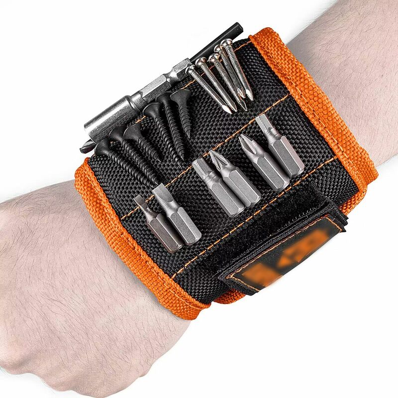 Magnetic Wrist Strap Tool With Portable Attachment Fixation Screw Powerful Magnetic Wrist Tool Man Perfect Cool Gift for DIY.