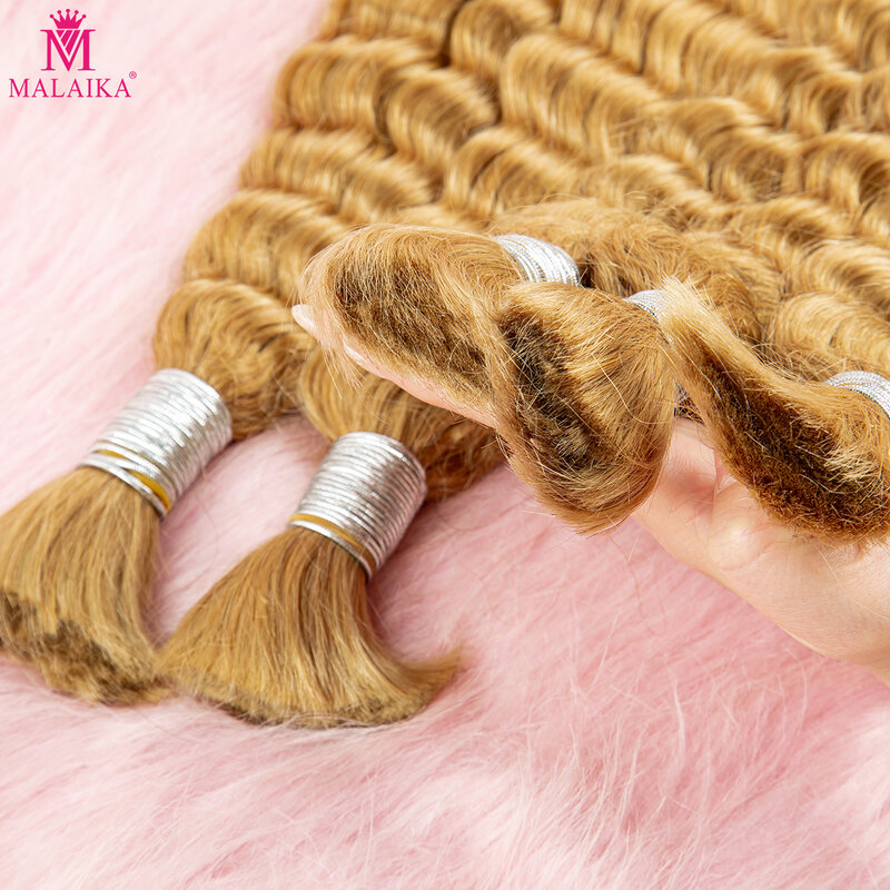 27 Color Deep Wave Bulk Human Hair for Braiding No Weft Virgin Hair Curly Human Braiding Hair Extensions for Boho Braids