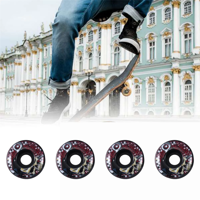 4Pcs Cruiser Skateboard Wheels PU Skateboard Wheels Longboard Skateboard Replacement Wheel Set for Skateboarding