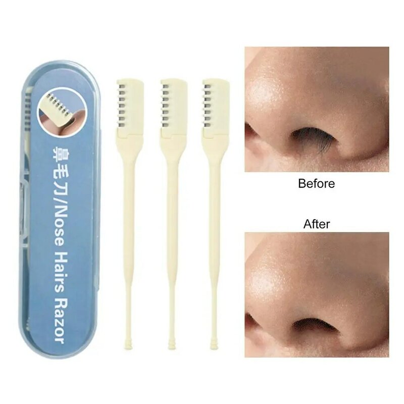 Portable Nasal Hair Cutter Nose Hair Remover 360 Rotating Nasal Clippers Nose Hair Trimmer For Women Men Manual Nose Hair
