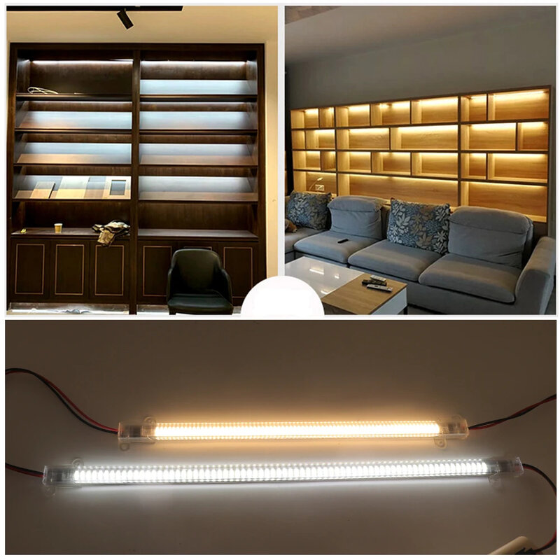 LED Rigid Light Strip High Brightness 30cm/40cm SMD 220V LED Fluorescent Floodlight Tube Bar Industries Showcase Display Lamps