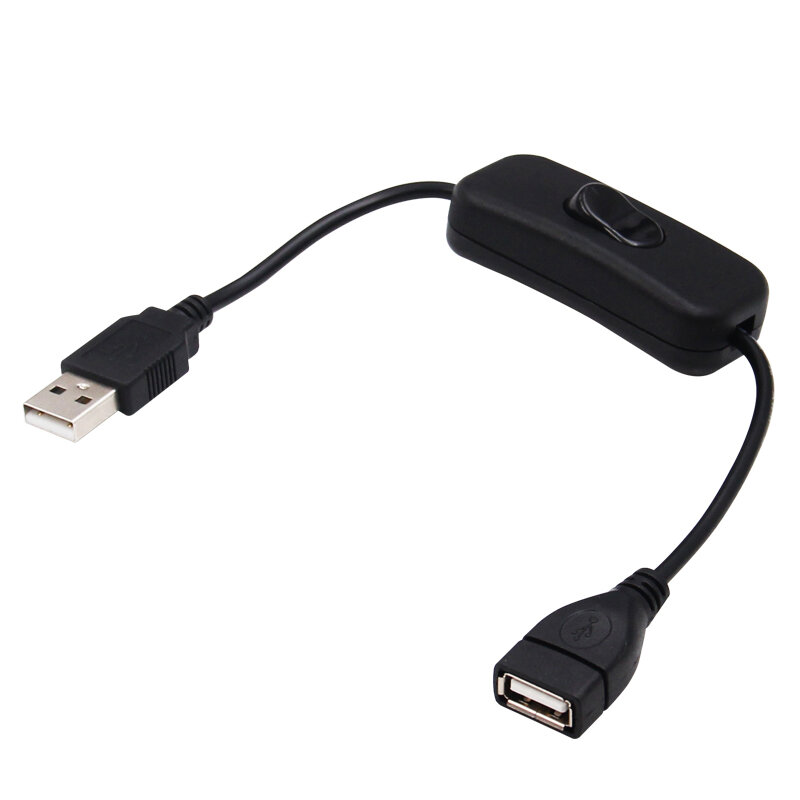 Câble USB avec interrupteur marche/arrêt, câble d'extension pour lampe USB, ventilateur USB, alimentation, ligne, durable, adaptateur de salle de bain, 28cm, nouveau