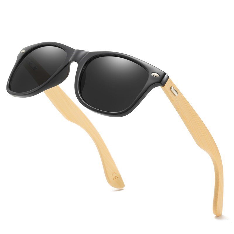 Con custodia occhiali da sole quadrati occhiali da sole in legno di bambù occhiali da guida firmati di marca uomo donna occhiali da sole Uv400 Gafas De Sol