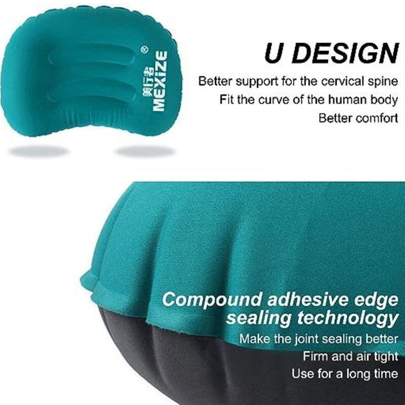 Ultralight Travel Inflatable Pillow Outdoor Camping Sleeping Soft Compressible Portable Air Cushion Airplane Chair Waist Support