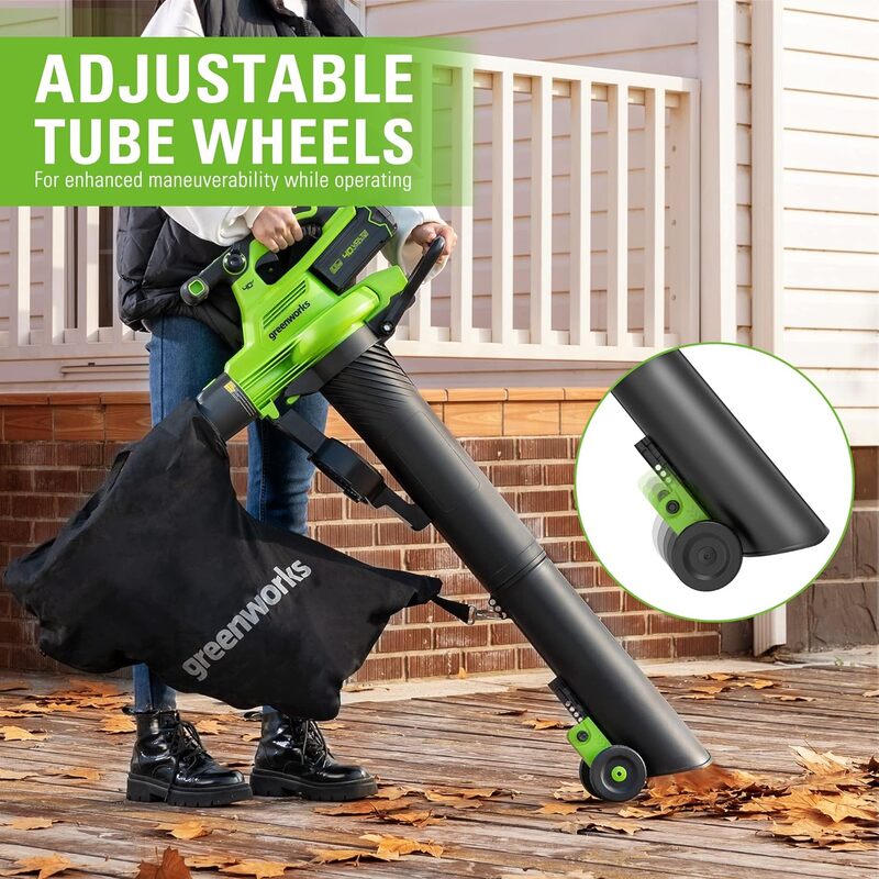 40V (230 MPH / 505 CFM / 75+Compatible Tools)Cordless Brushless Leaf Blower / Vacuum,5.0Ah Battery & Charger Included
