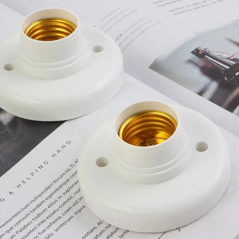 Plastic Ceramics Lamp Holder E14 Edison Bulb Holder Socket Led Lighting Screw Lamp Accessories