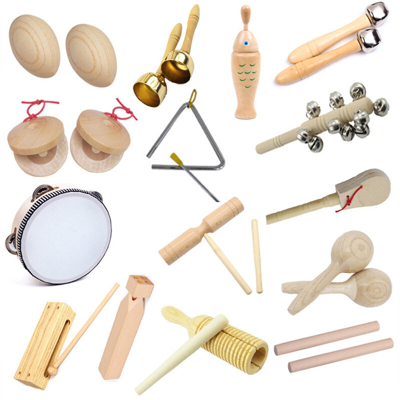 Instrumentos musicales Montessori para bebé de 1, 2 y 3 años, juego de madera, música interactiva, juguetes educativos