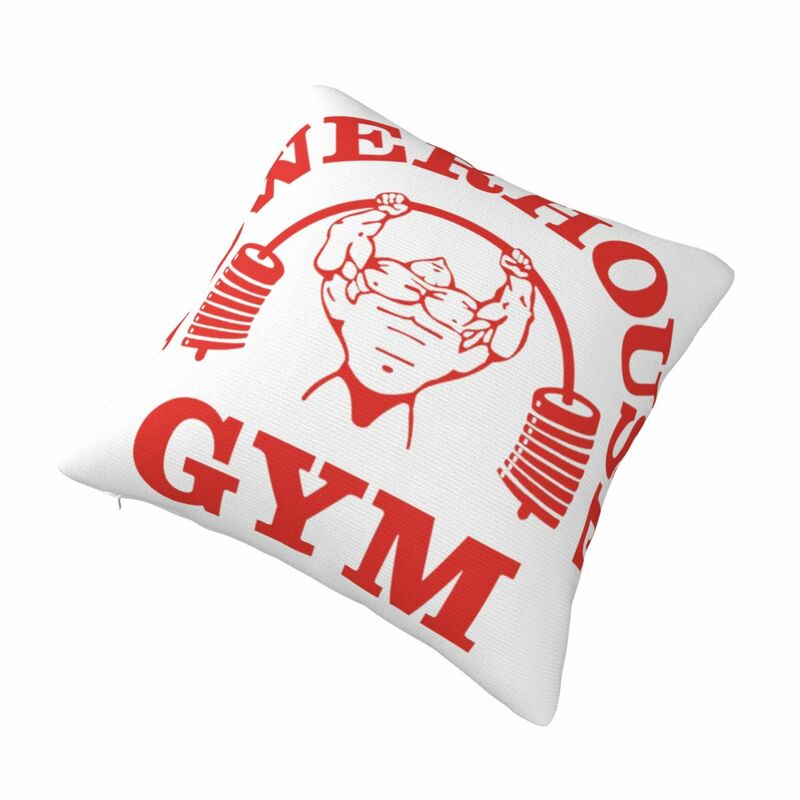 Powerhouse Gym Square Pillow Case for Sofa Throw Pillow