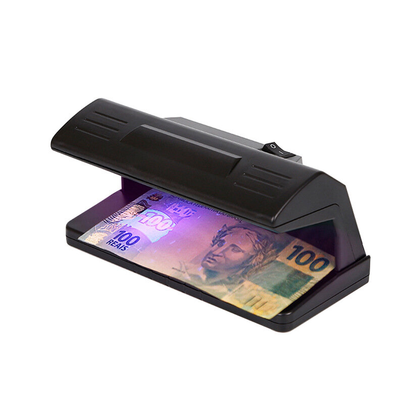 Detector de billetes de marca de agua con luz UV, modelo de batería portátil, identificación de moneda extranjera, 4W