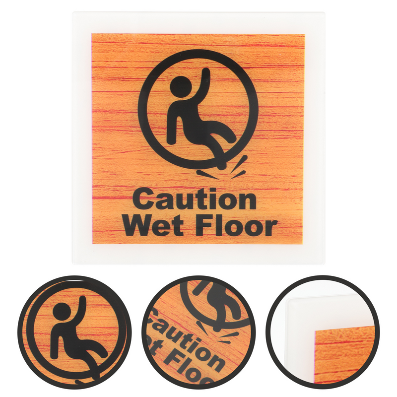 Commercial Sign Private Caution for Bedroom Decor Acrylic Wet Floor Stop Men and Women
