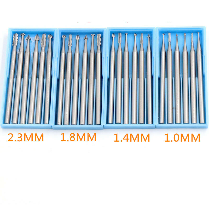 6pcs/set 2.35 Handle Tungsten Steel Engraving Cutter Electric Hollow New 204 Threading Machine Olive Core Carving Cut 1.0-2.3mm