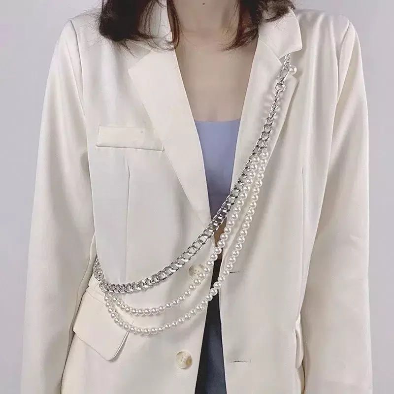 Cinturón de empalme de perlas para mujer, moda Vintage, cinturones de diseñador de ocio, alta calidad, 2024