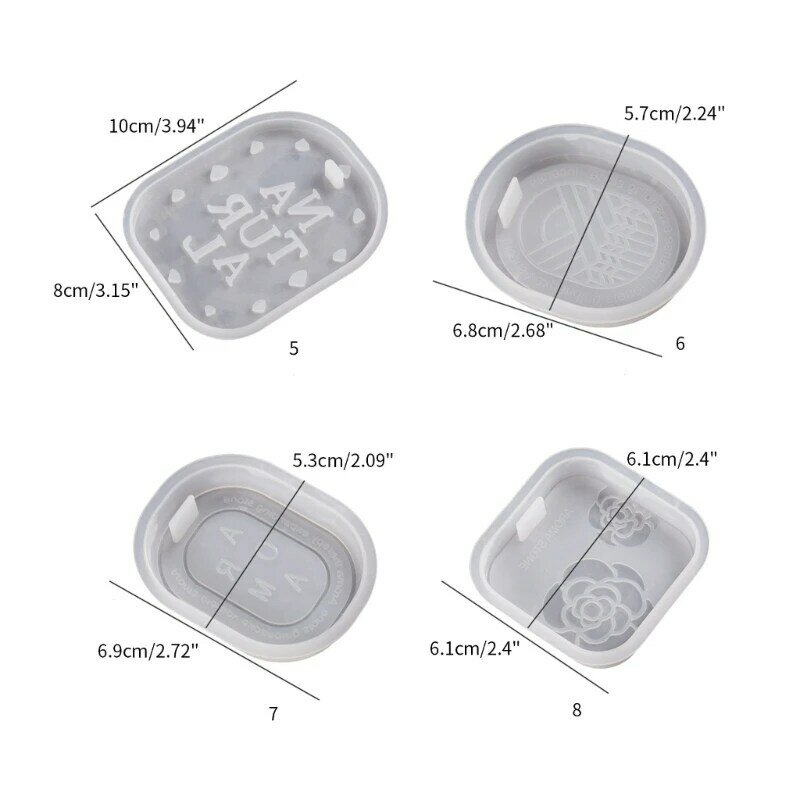 Gypsum Hanging Plate Silicone Mold with Hole, Epoxy Resin Molds for DIY Jewelry H9ED