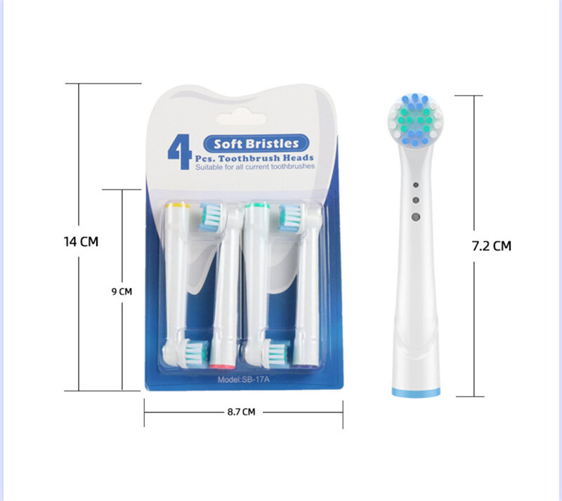Escova Cabeça Bicos para Braun Oral B, Substituição Escova Cabeça, Sensitive Clean, Sensi Ultrathin Gum Cuidados Escova Cabeça para Oral B
