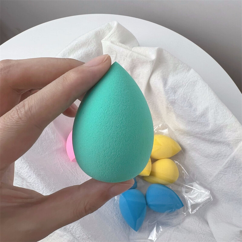 10 pçs beleza ovo maquiagem liquidificador cosméticos puff maquiagem esponja almofada fundação pó esponja feminino compõem acessórios