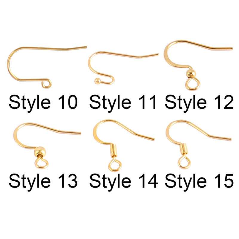 50pcs 316 Stainless Steel Earring Hooks French Earrings DIY Earring Clasp Findings Supplies For Jewelry Making Wholesale Parts