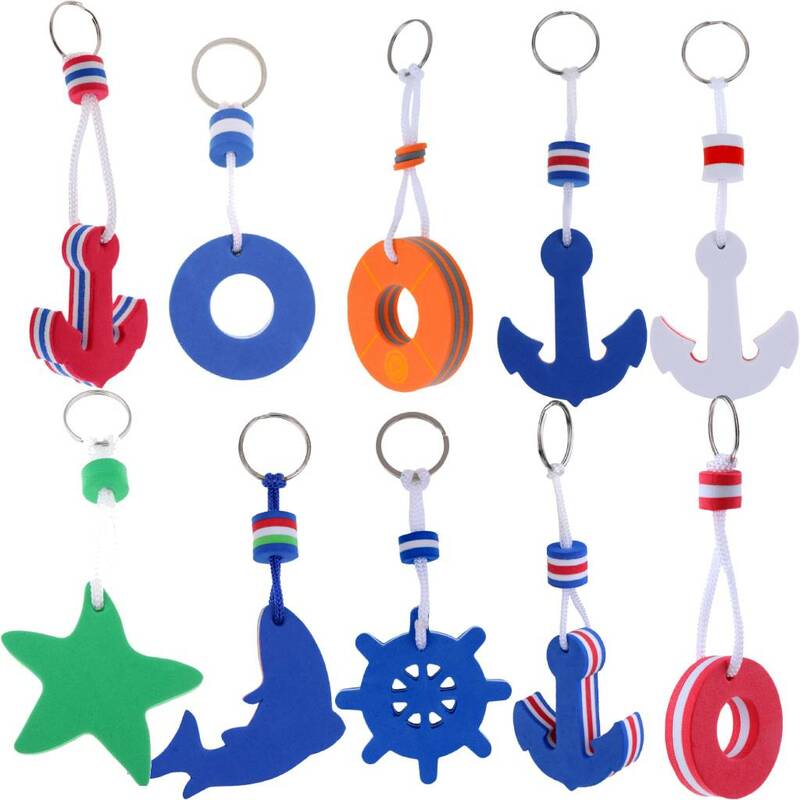 Llavero flotante para barco EVA, ancla flotante marina, llaves de yate, hebilla, botes de remos, accesorios deportivos de natación