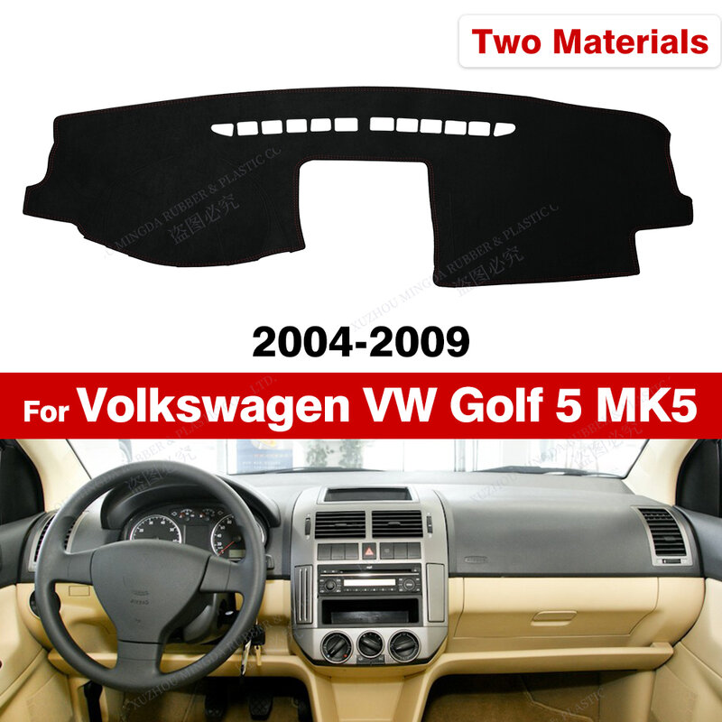 Чехол для приборной панели автомобиля Volkswagen VW Golf 5 MK5 2004 2005 2006 2007 2008 2009, коврик для приборной панели, Солнцезащитный ковер с защитой от УФ-лучей, автомобильные аксессуары