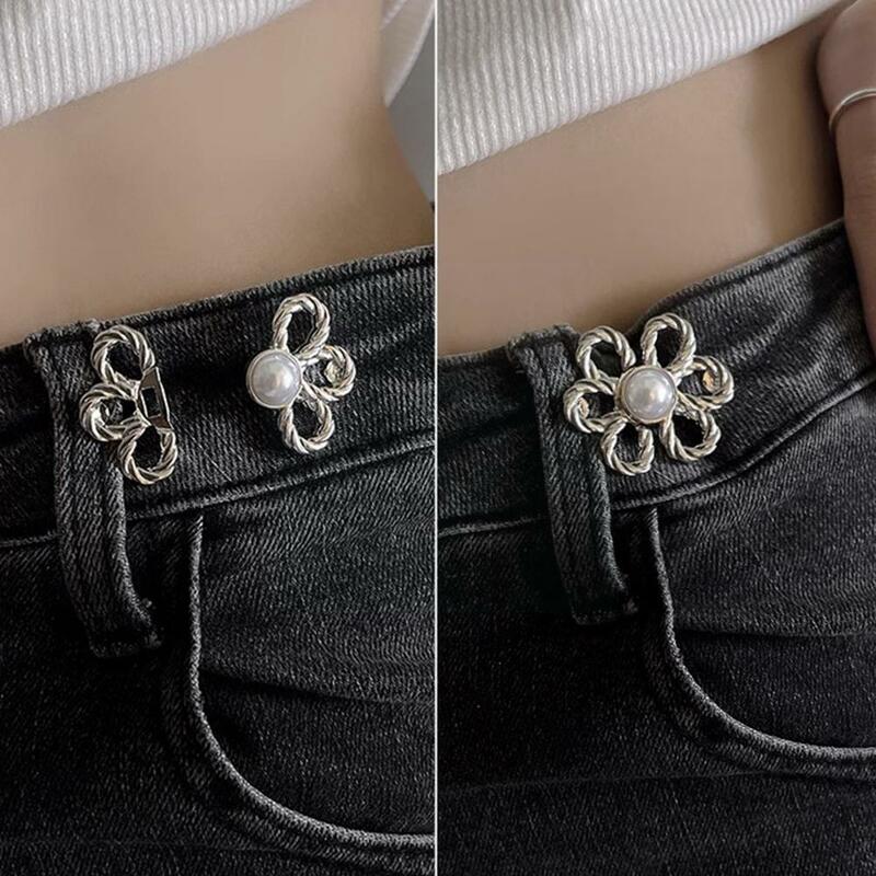 1 Paar Taillen knöpfe Blume kombinierte Verschluss hose Nähen einziehbare Jeans Rock Pin Button abnehmbare Schnallen Zubehör g7f3
