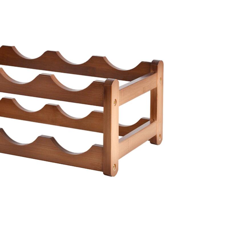 Wood Wine Rack Thicken Material Decorative Red Wine Display Wine Holder for Countertop Household Tabletop Dining Room Grape Wine