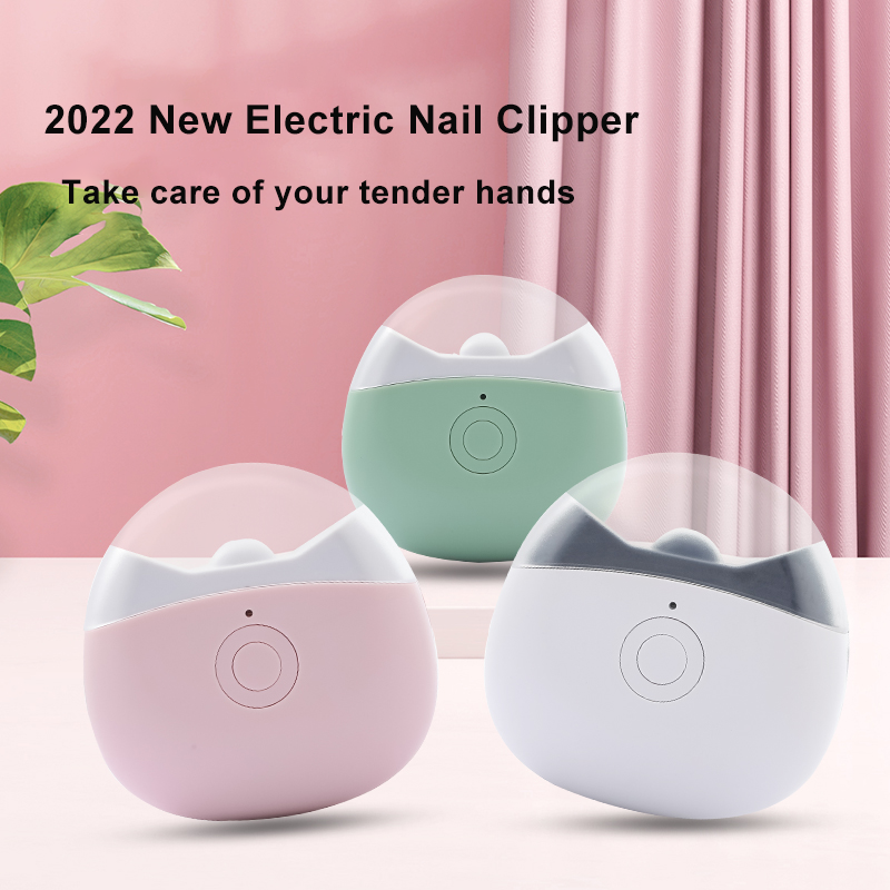 Electric Nail Clipper Automatic Manicure Grinder Adult Baby Trimmer Cutter Nail Scissors Anti-Splash Nail Machine USB Charging