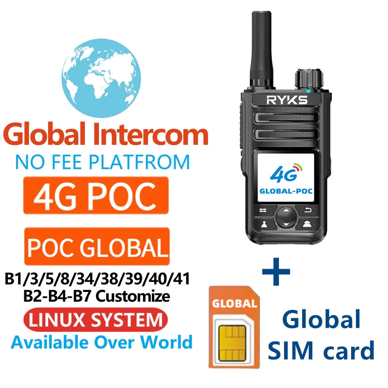 Walkie Talkie No distance limit Intercom Long standby Portable More than 5000KM 4G 5G